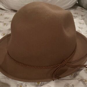 Classic Lt. Brown Women's Wool Fedora Hat